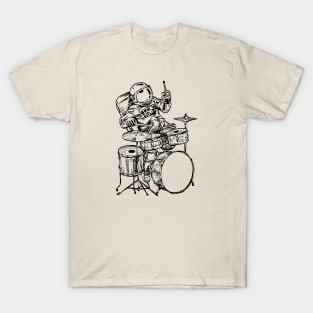 SEEMBO Spaceman Playing Drums Drummer Drumming Musician Band T-Shirt